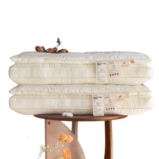 新款双层蝶梦蚕丝枕莱赛尔纤维蚕丝枕芯立体双层包边刺绣成人枕头