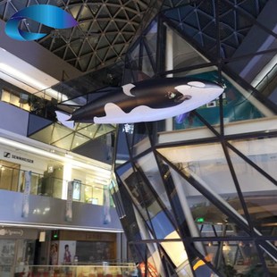 充气广告飞机海豚升空虎鲸气模景区商场活动开业表演遥控飞行鲸鱼