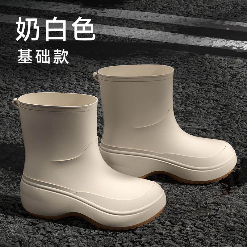 极速时尚雨鞋女款2026新款中筒防滑水鞋成人厚底厨房洗车胶鞋套鞋