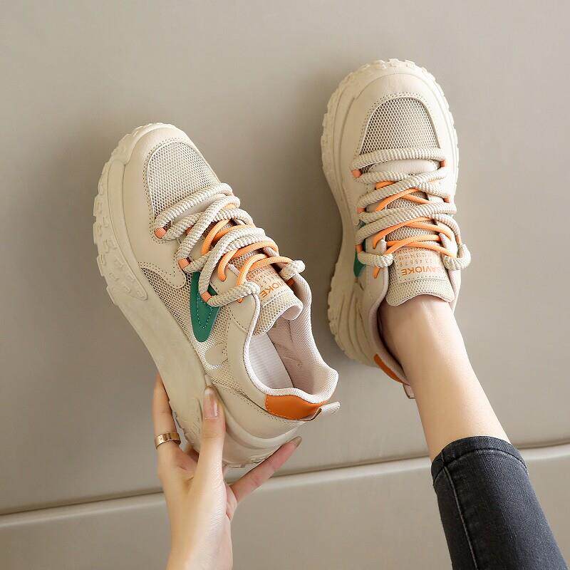 极速女鞋夏款镂空单网老爹鞋女款2026新款34码厚底增高不累脚孕妇