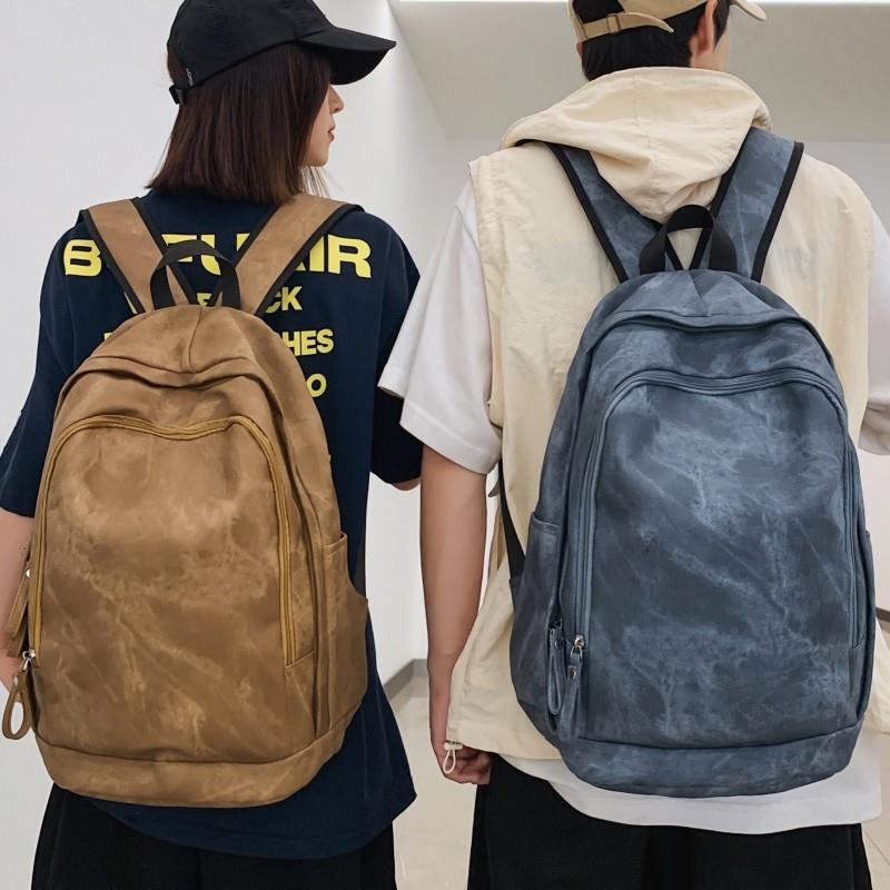 新品韩系大容量PU皮质书包