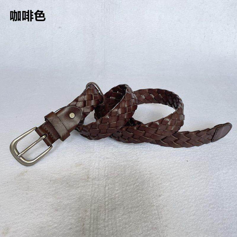 皮带男女款休闲真皮2.8复古时尚韩版学生牛仔手工编织腰带