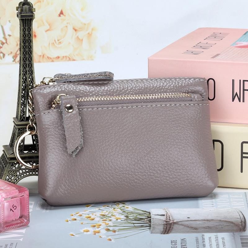 新品真皮手拿零钱包女短款超薄简约迷你小包卡包妈妈钥匙扣硬币包