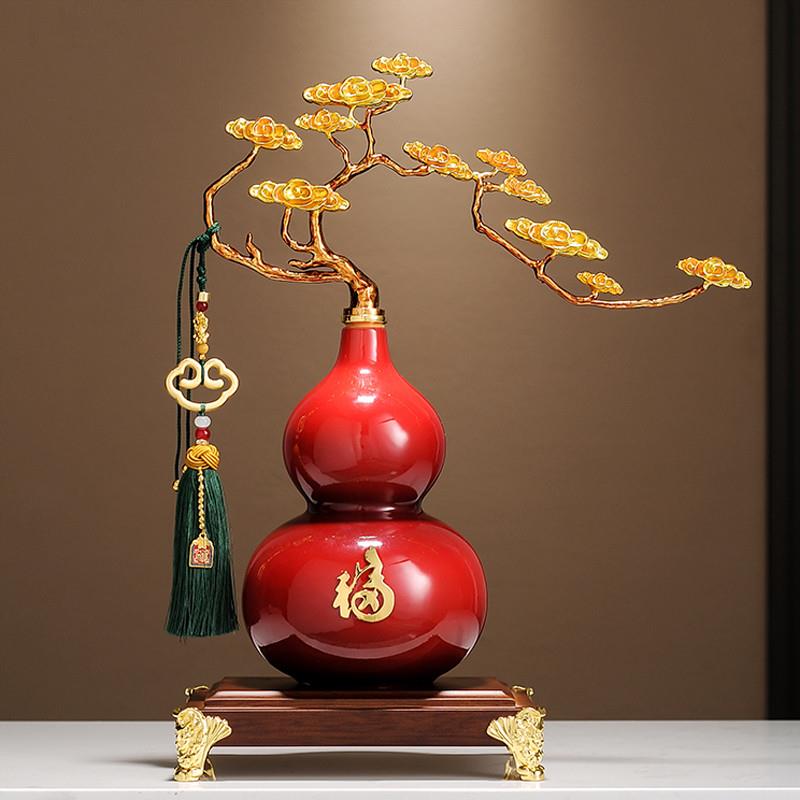 祥云五福葫芦摆件高档新中