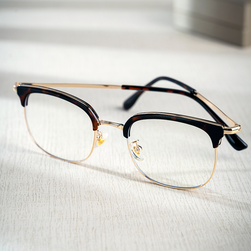 镜框镜架男款全框方框老钱风金丝TR90可配近视老花眼镜S119106