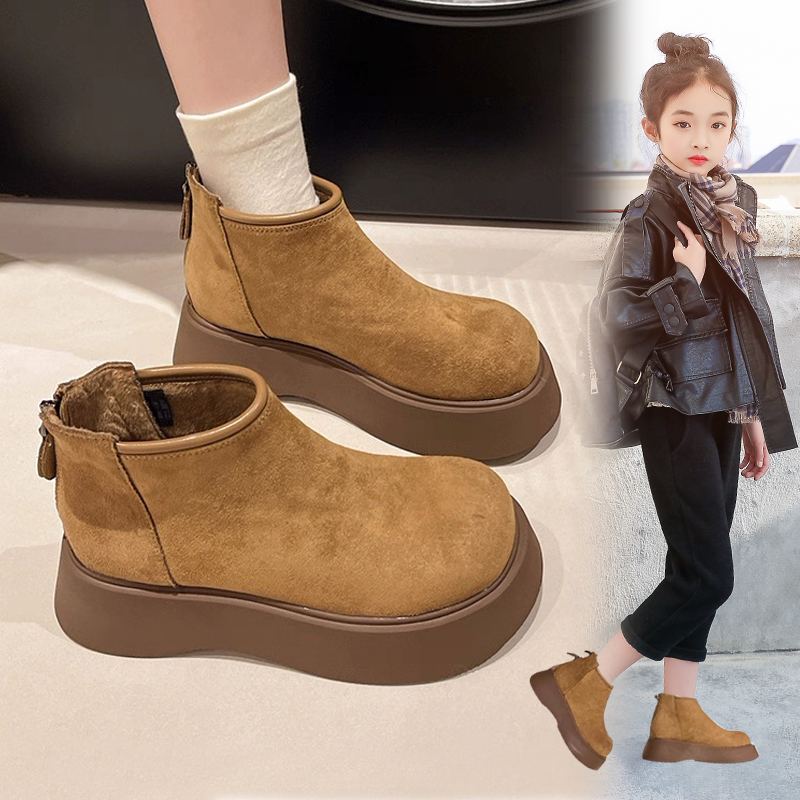 女童勃肯靴中大童防滑保暖棉靴