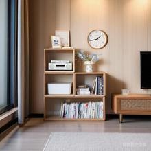 简约纯实木格子柜自由组合书柜书架客厅隔间置物柜矮柜落地收纳柜