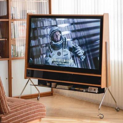 实木可移动电视机柜客厅家用小户型收纳储物现代简约落地电视支架