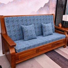 木头沙发坐垫靠垫一体全包型老式实木沙发垫海绵垫带靠背可拆洗