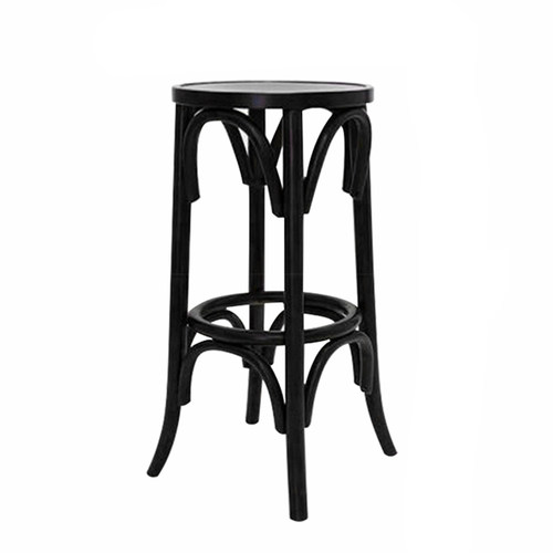 美式复古桑纳椅子纯实木酒吧椅设计师做旧高脚凳子家用靠背圆吧凳