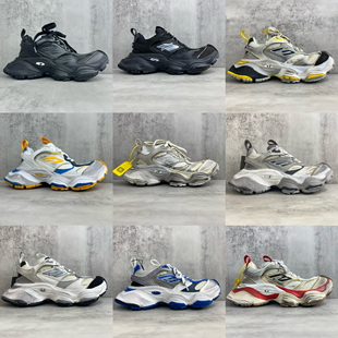 男女厚底增高低帮休闲潮鞋 巴黎风走秀款 cargo真皮做旧复古老爹鞋