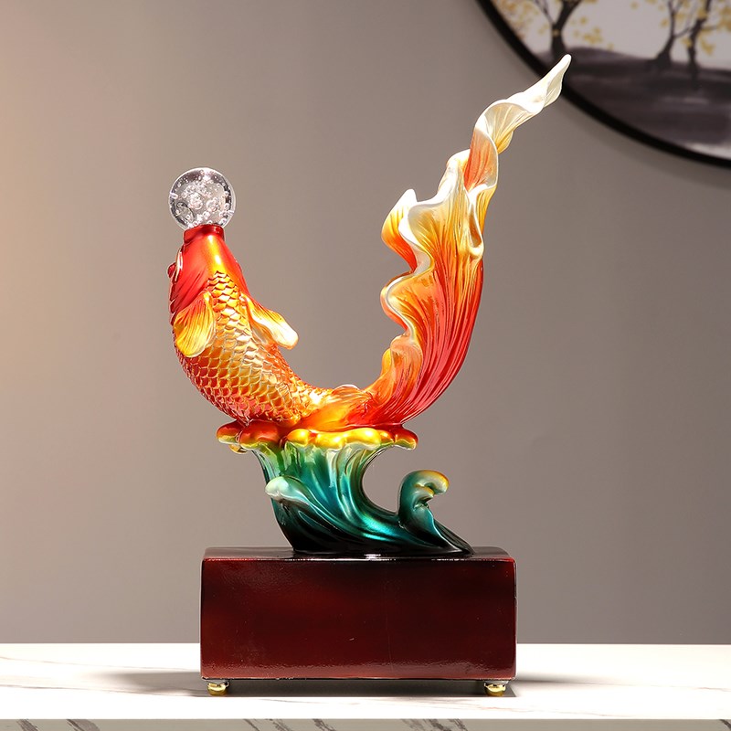 办公室摆件客厅年年有余玄关酒柜电视柜家居装饰品乔迁新居礼品