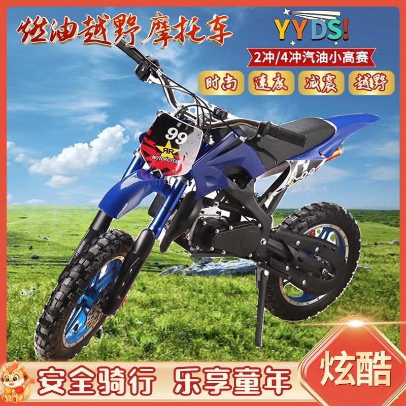 迷你汽油越野车儿童电动车u摩托车高赛燃油机车小型四驱山地车趴