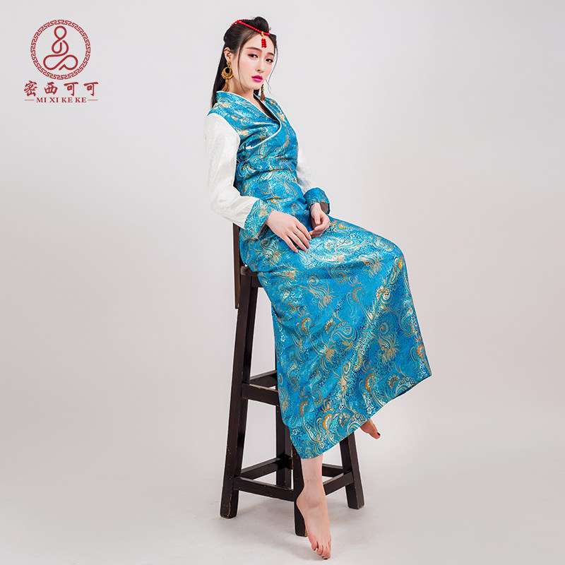 藏族服装女西藏服新o款民族服装藏式服装拉萨服藏装旅游服装博拉