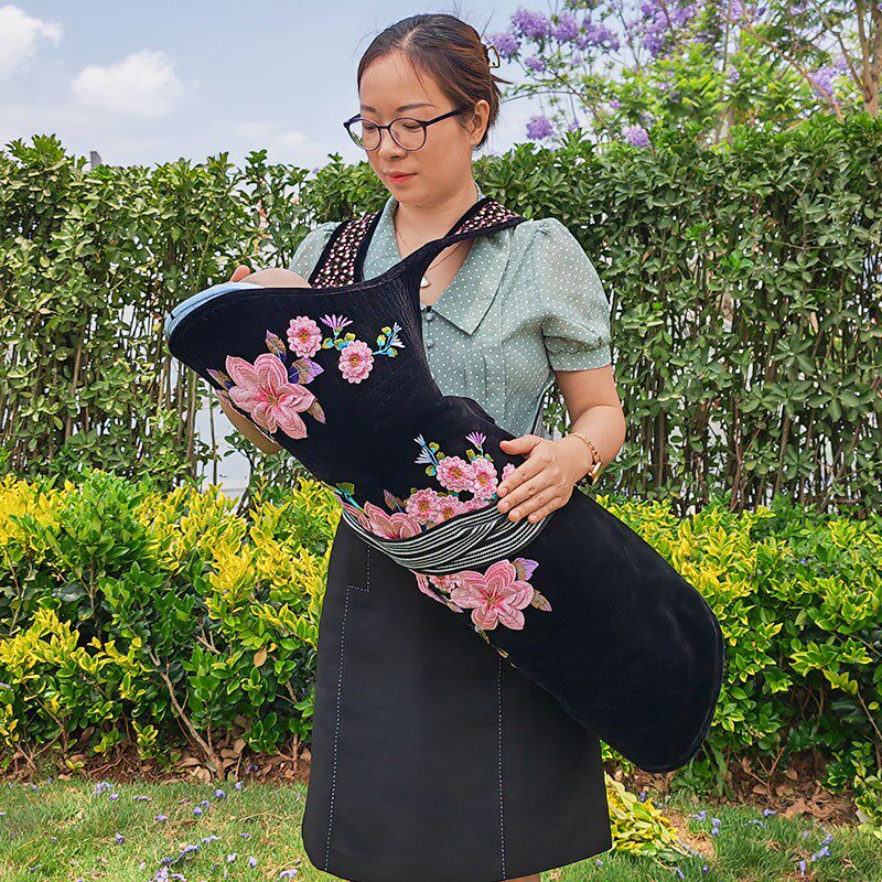 云南贵州老式传统手工背带前x抱后背式宝宝背带婴儿背巾简易外出