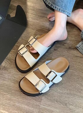 厚底凉拖鞋女夏季外穿2p025新款高级感超火一字拖百搭海边沙滩凉