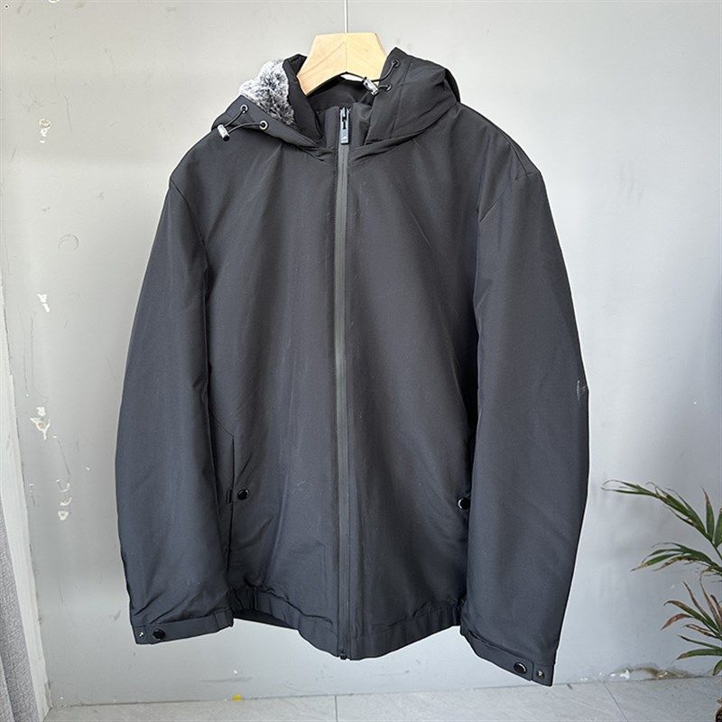 连帽棉衣外套男秋冬季加绒加厚保暖短款棉袄棉服夹克外套男装