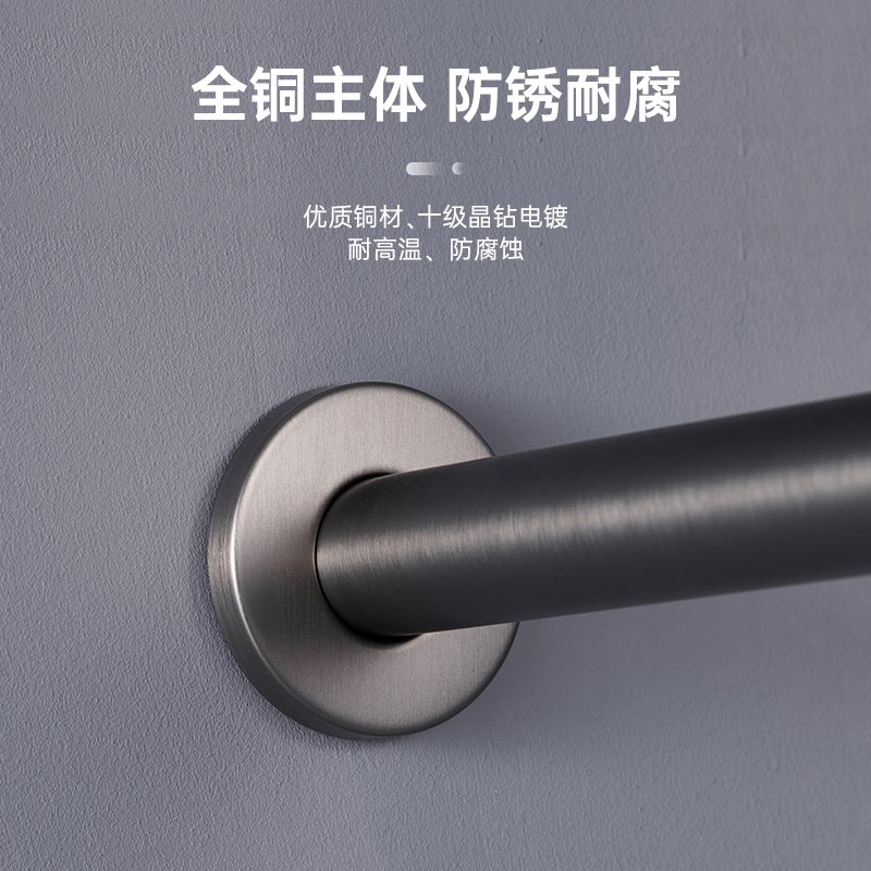 枪灰全铜防臭入墙式面盆下水管下水器套装卫生间洗手洗脸盆排水管