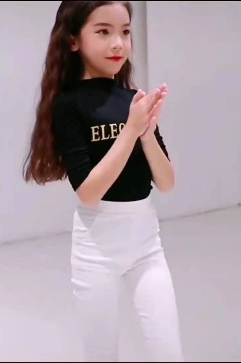 秋装新款少儿儿童模特训练服装童模练功服女童形体礼仪服T台走秀