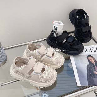 儿童运动凉鞋2023夏季新款女童包头鞋子透气男童沙滩鞋网面网鞋潮