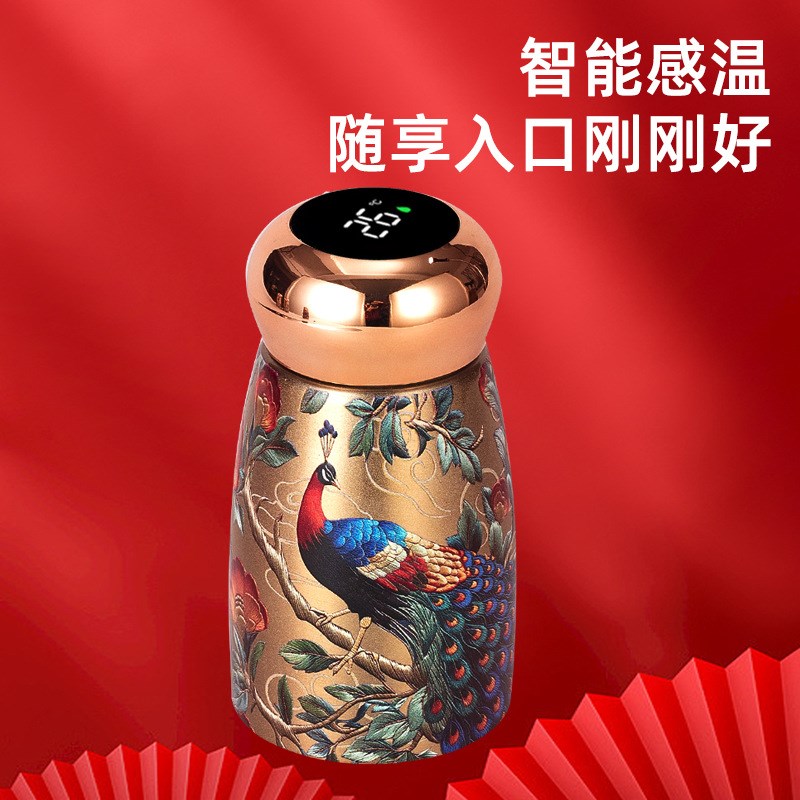迷你蘑菇杯2025新女生高颜值水杯学生便携小巧可爱保温杯智能感温