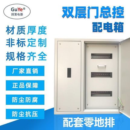 双层门总控加空开漏电配电箱定做照明动力电气柜C45100A不锈钢304