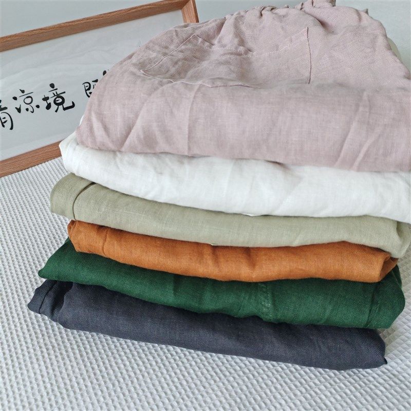 【专享187】慵懒风汉麻九分夏季薄款显瘦休闲裤哈伦萝卜裤女