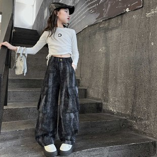 女童套装春秋2024新款儿童洋气时髦网红炸街大童装女孩秋季两件套