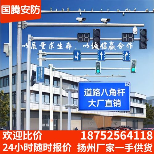 道路监控杆八角杆热镀锌小区立杆球机支架交通信号灯路跨郭集厂家