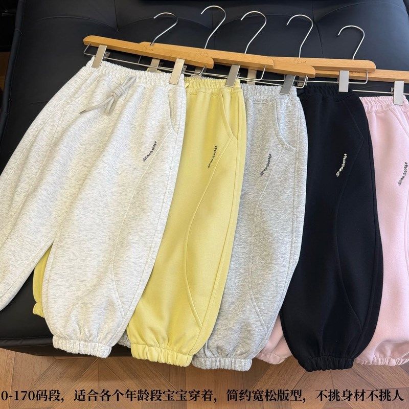 女童运动裤春装薄款2025新款儿童卫裤宽松裤子初中生男童休闲裤潮