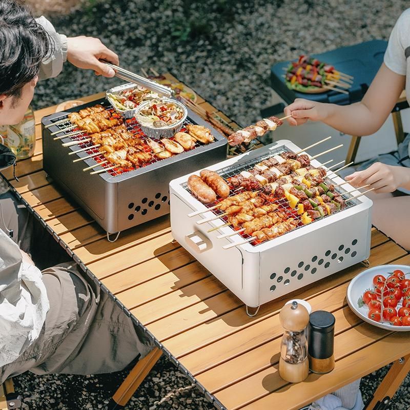 户外无烟烧烤炉家用便携折叠加高防烫炉子野营露营碳烤工具烧烤架,户外/登山/野营/旅行用品,烧烤炉/烤架,淘宝优惠券,粉丝福利购,淘宝优惠卷