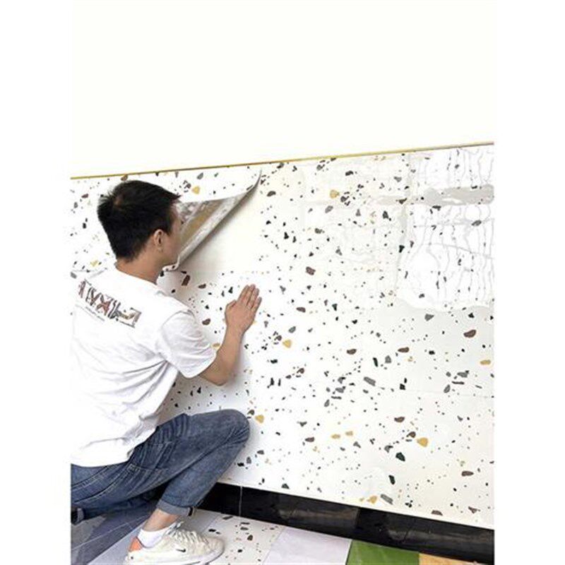 仿大理石瓷砖墙纸自粘墙裙护墙板防水卫生间墙贴装饰饭店墙围贴纸