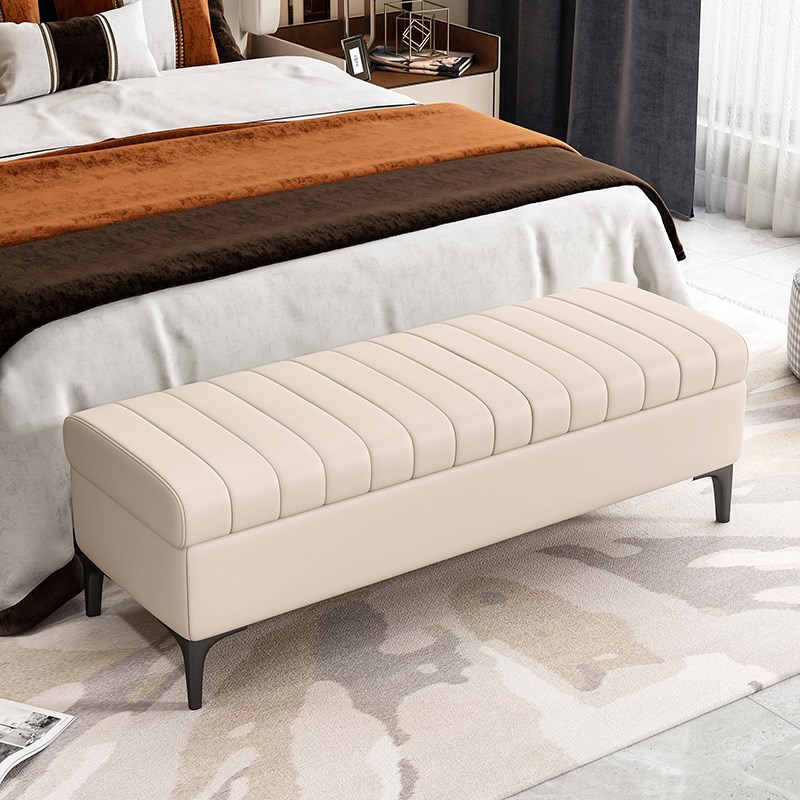 衣帽间真皮储物沙发床尾凳商场服装店休息长方形软凳脚踏换鞋凳