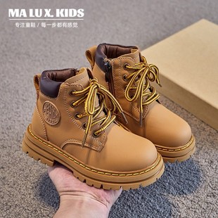 女童马丁靴2024新款夏季男童靴子小黄靴英伦风防滑英伦风短靴春秋