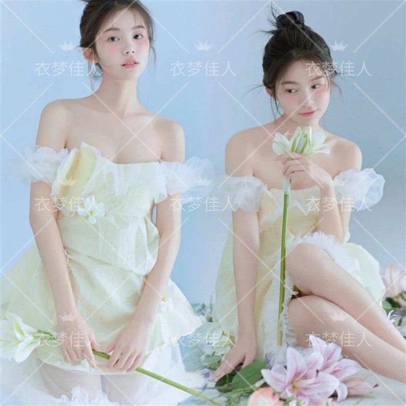 影楼新款个性写真主题服装时尚小清新少女私房艺术照拍照摄影服饰