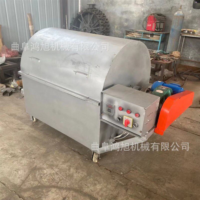 毛嗑不锈钢滚筒翻炒机 豌豆豆饼炒货机 天然N气绿茶电磁加热翻炒