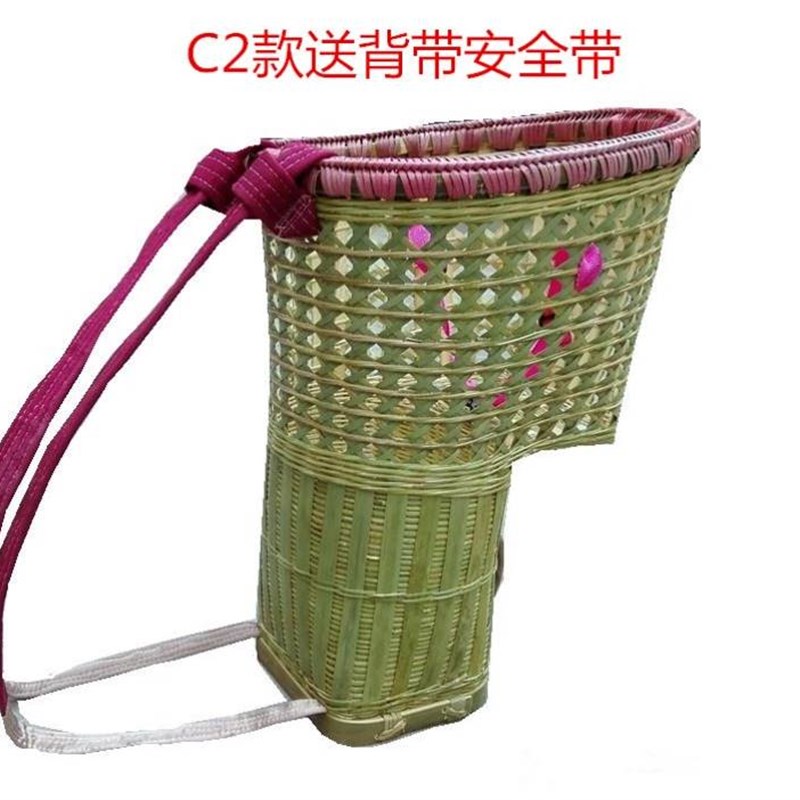 背篓背小孩神器竹编箩筐背篼编织篮子儿童婴儿宝宝背娃娃舞蹈道具