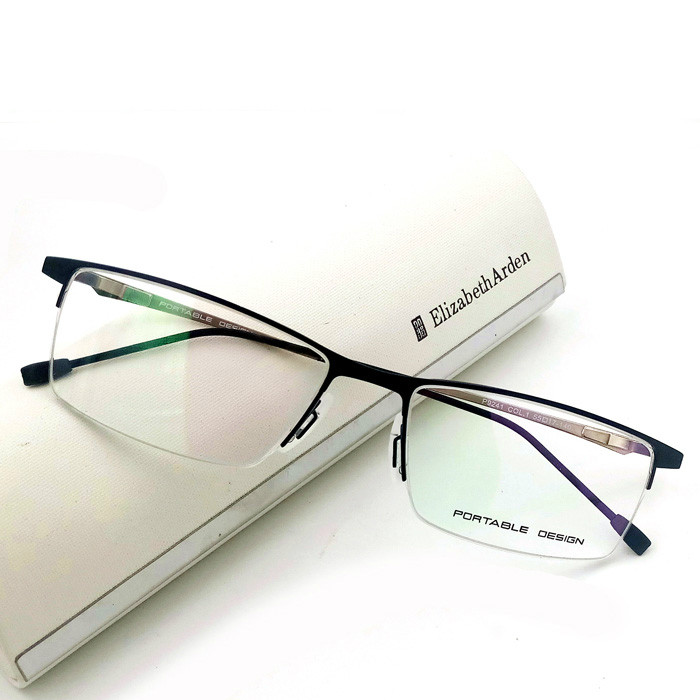 近视眼镜框半框眼镜架近视男款超轻无螺丝轻巧配成品近视眼镜9241