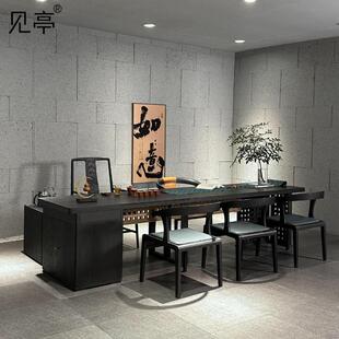 实木茶桌椅组合泡茶台 见亭办公室豪宅禅意高端现代简约家用新中式