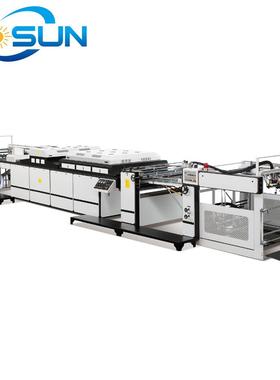 全自动厚纸上光过油机250gUV扑克牌照片红外紫外两用上光机热卖