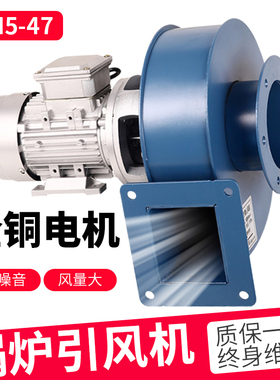 YN5-47小型锅炉引风机220wV耐高温离心风机380V工业除尘采暖炉抽