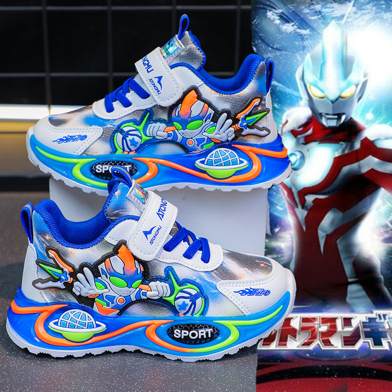 奥特曼男童加绒运动鞋轻便软底