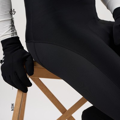 NEZA「罴.墨金3.0」男款抓绒A透气保暖背带骑行裤秋冬季公路自行