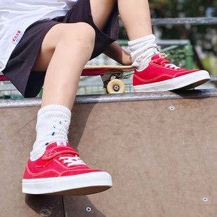 极路客风浪系列儿童运动鞋红色小学生男女童鞋训练专业儿童滑板鞋