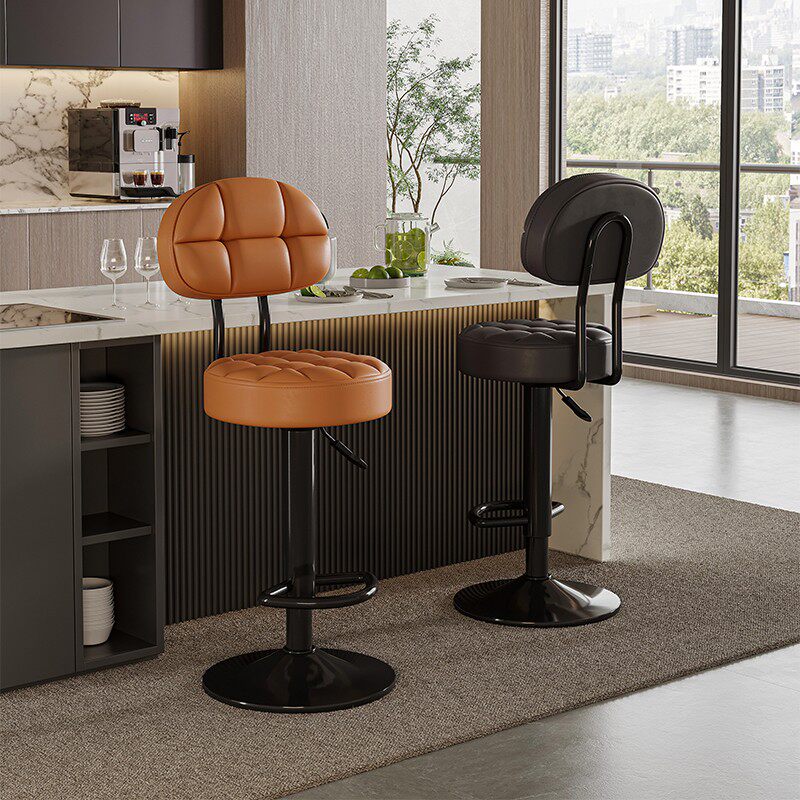 北欧吧台椅现代简约家用轻奢升降吧凳前台靠背高脚椅子旋转岛台椅,住宅家具,家用高脚椅,淘宝优惠券,粉丝福利购,淘宝优惠卷
