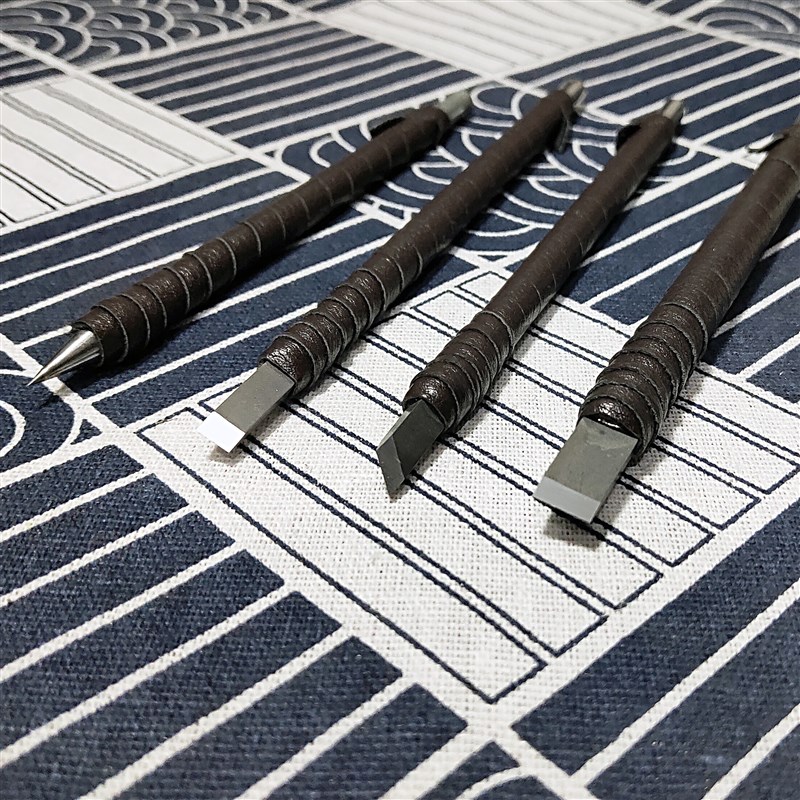 漆画材料贴蛋壳锋利钨钢刻刀篆刻刀蛋壳画石刻金缮漆艺材料