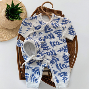 新生婴儿儿衣服0一3月婴儿打底衣宝宝内穿连身衣52码衣服59爬服66