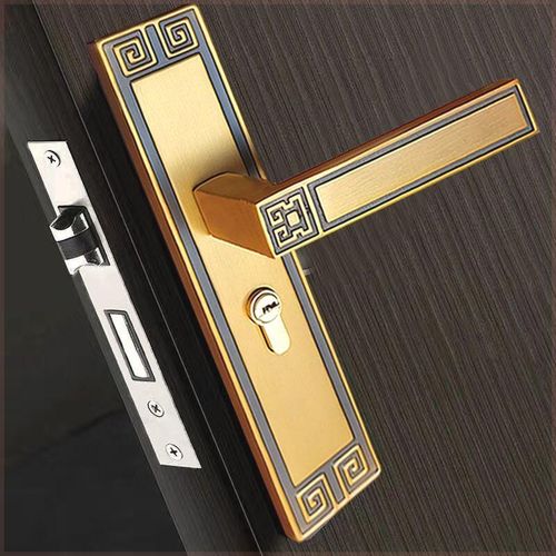 中国风门锁卧室通用型室内房间老式实木门锁具静音套装家用木门