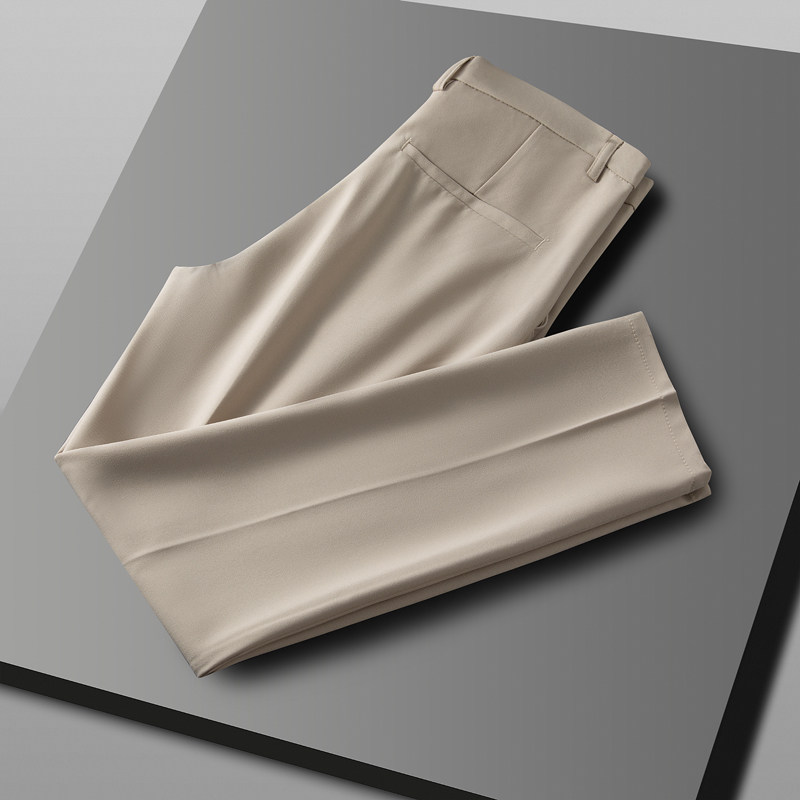 2022秋夏九分小西裤男士商务高级感修身春秋垂感休闲西装长裤子男