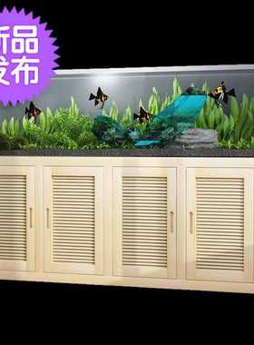 订做 鱼缸低柜 地柜  m实木鱼缸架水族箱松木底座底柜地柜柜子